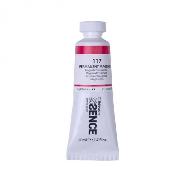 Краска акриловая ShinHan Ssence туба 50мл №117 Маджента устойчивый Краска акриловая ShinHan Ssence туба 50мл №117 Маджента устойчивый