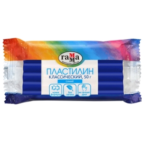 Пластилин Гамма "Классический", синий, 50г