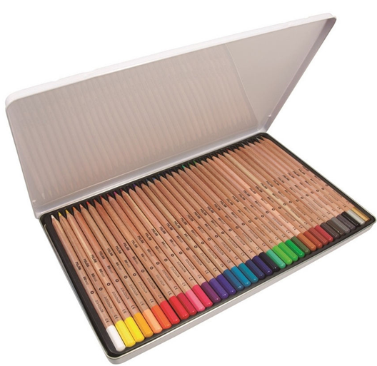 Набор цветных карандашей MILAN 36 цветов  деревянные грифель 3.5мм в металлической упаковке с европодвесом (ECO)
