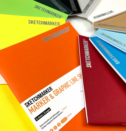 Скетчбук Sketchmarker Marker Line черный с мягкой обложкой А5 / 16 листов / 160 гм купить в магазине маркеров ArtCraft.Space с доставкой по РФ и СНГ