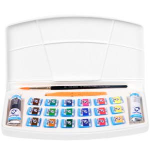 Набор акварельных красок Van Gogh 18цв кювета пластиковый короб,