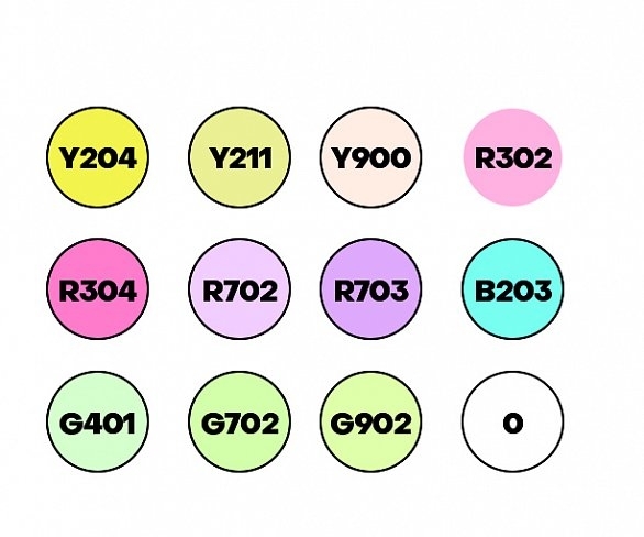 Набор скетч-маркеров Fat&Skinny Pastel 12 шт