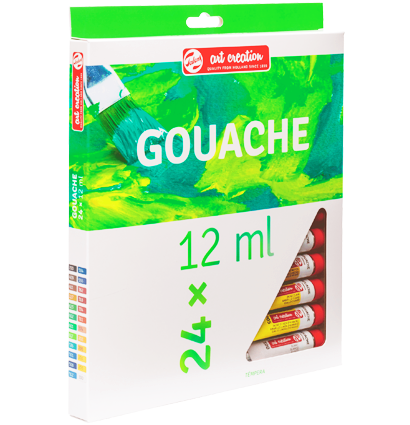 Гуашь Art Creation Gouache Combi Set набор красок 24 цвета в тубах 12 мл, кисти, альбом купить в художественном магазине ArtCraft.Space с доставкой