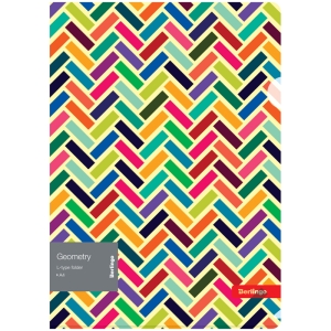 Папка-уголок Berlingo "Geometry", А4, 200мкм, с рисунком