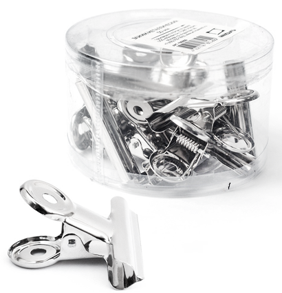 Зажимы для бумаги Малевичъ металлические набор 6 штук размер 75 мм купить в художественном магазине ArtCraft.Space с доставкой по всему миру