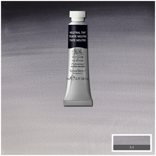 Акварель художественная, 5 мл, нейтральный серый