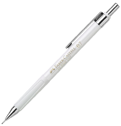 Карандаш механический Faber-Castell TK-Fine 2317 белый, грифель 0.7 мм HB купить в магазине ArtCraft.Space