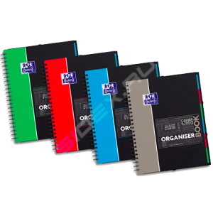 Тетрадь OXFORD Student SOS Notebook A4+ 80л линейка двойная спираль твердая обложка 5шт цв.ассортиме,