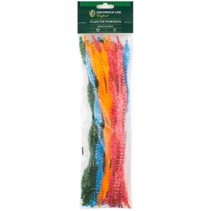 Материал декоративный Greenwich Line "Пушистая проволока", короткое перо, двуцветная, 300мм, 40шт.