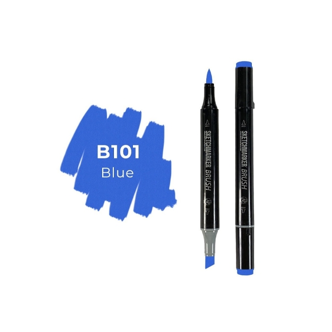Маркер SKETCHMARKER Brush двухсторонний на спирт.основе цв.B101 Синий