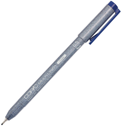 Капиллярный линер Copic Multiliner кобальт поштучно / выбор толщины купить в магазине товаров для рисования ArtCraft.Space с доставкой по РФ и СНГ