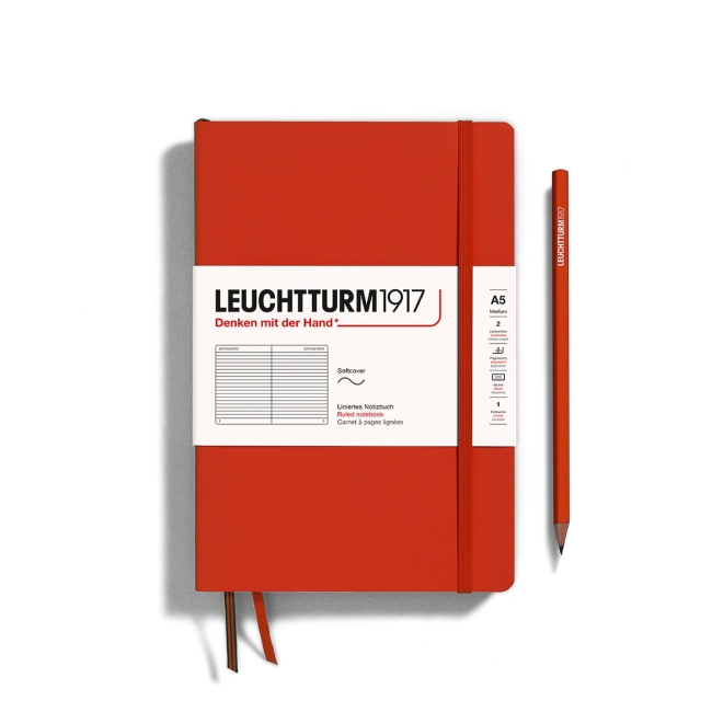 Блокнот Leuchtturm1917 Natural Colors A5 (14.5x21см) 61л в линейку мягкая обложка, цвет:  Рыжий лис