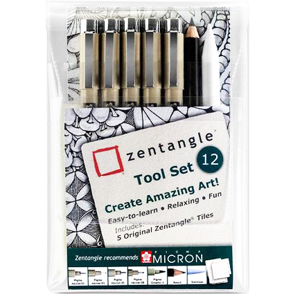 Набор Zentangle Tool Set Sakura Pigma 12 предметов линеры, карандаш, бумага купить в магазине ArtCraft.Space