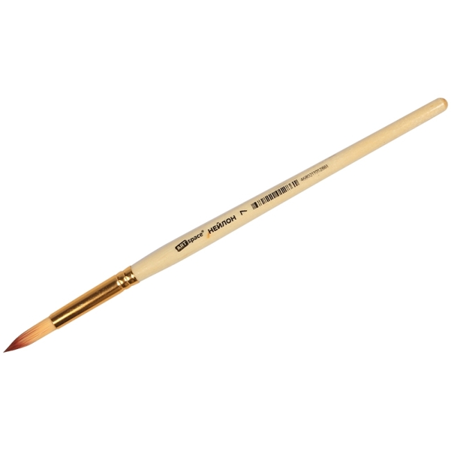 Кисть нейлон, ArtSpace, круглая №07, пакет, европодвес Кисть нейлон, ArtSpace, круглая №07, пакет, европодвес