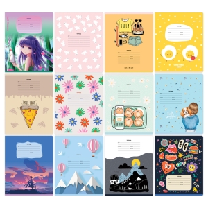 Тетрадь 24л., клетка BG "Mix-12. Девочки", эконом