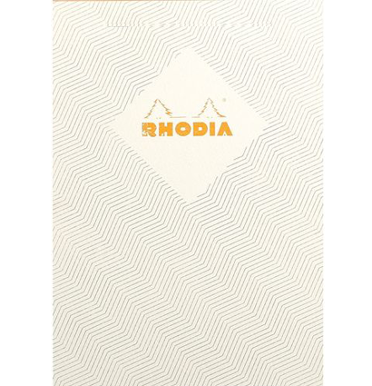 Блокнот Rhodia HERITAGE, А5, кремовый chevrons, мягкая обложка, клетка, 32л, кремовый, 90г/м2, сшивк,