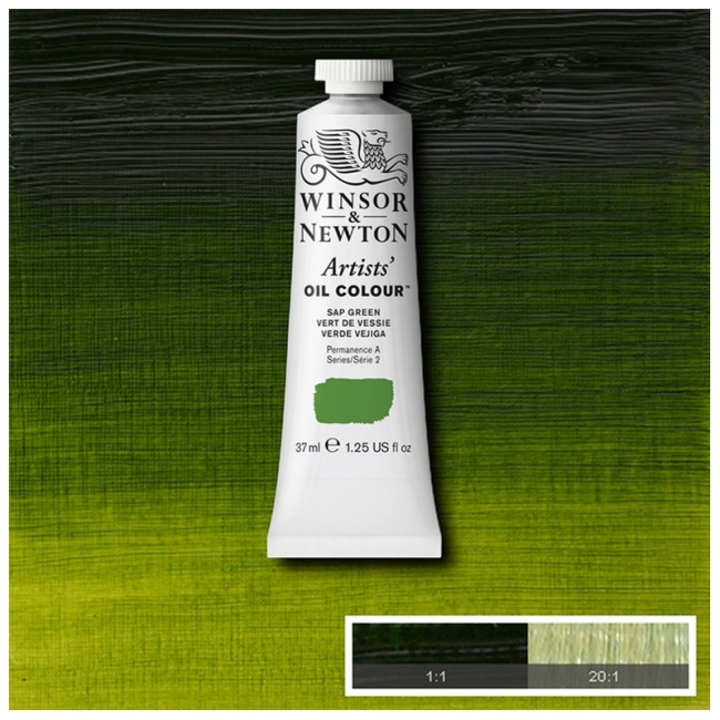 Масляные художественные краски, 37 мл, зеленая крушина