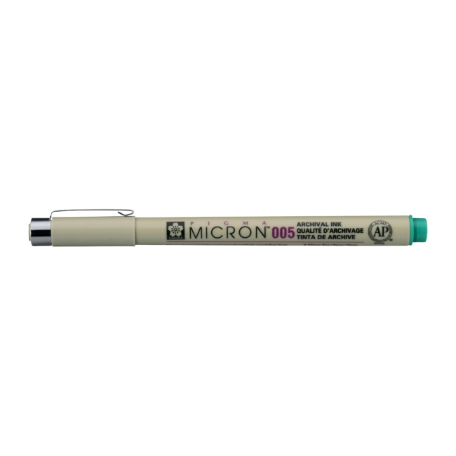 Ручка капиллярная Pigma Micron 0.2мм Зеленый