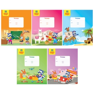 Тетрадь 12л., клетка Мульти-Пульти "Приключения Енота"