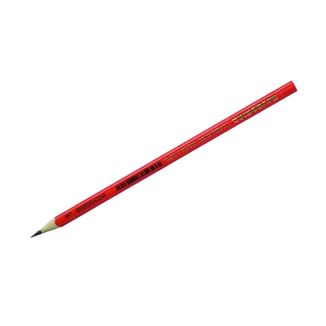 Карандаш ч/г Koh-I-Noor "Triograph 1" мягкий, красный корпус, трехгран., заточен.