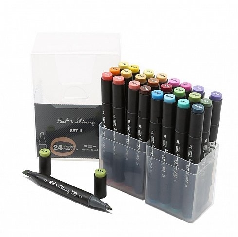 Набор скетч-маркеров Fat&Skinny Set2 24 шт