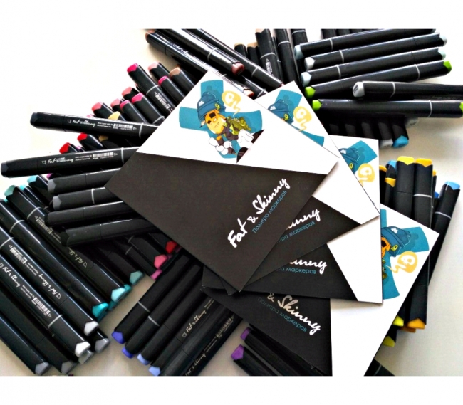 Набор скетч-маркеров Fat&Skinny Set2 24 шт