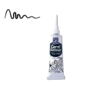 Контур по керамике,стеклу и фарфору Cern'Outliner под обжиг Черный,