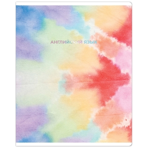 Тетрадь предметная 48л. MESHU "Candy color" - Английский язык, "софт-тач" ламинация, тиснение фольгой