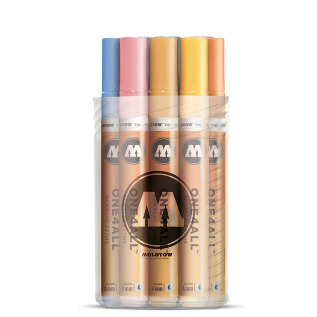 Molotow Набор маркеров ONE4ALL 227HS Pastel-Kit 12 шт 200165 Pastel Kit 227 HS 4 мм