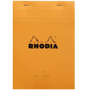 Ежедневник Rhodia Basics 80г/кв.м 14,8х21см микроперфорация линейка 80л мягкая обложка оранжевый