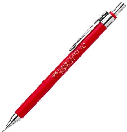 Карандаш механический Faber-Castell TK-Fine 2317 красный, грифель 0.7 мм HB купить в магазине ArtCraft.Space