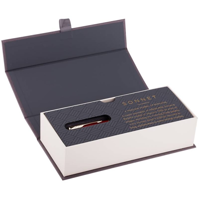 Ручка шариковая Parker Sonnet Red GT 1 мм черные чернила, подарочная упаковка купить в магазине ArtCraft.Space Ручка шариковая Parker Sonnet Red GT 1 мм черные чернила, подарочная упаковка купить в магазине ArtCraft.Space