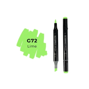 Маркер SKETCHMARKER Brush двухсторонний на спирт.основе цв.G72 Зеленый лайм Маркер SKETCHMARKER Brush двухсторонний на спирт.основе цв.G72 Зеленый лайм
