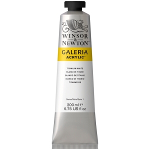 Краски акриловые Winsor&Newton "Galeria", 200мл, туба, белила титановые