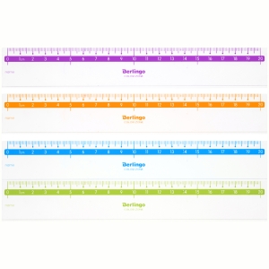 Линейка 20см Berlingo "Color", пластиковая, прозрачная
