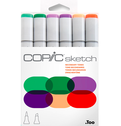 Набор маркеров Copic Sketch промежуточные цвета 6цв