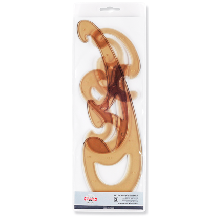 Набор лекал Koh-I-Noor 3 штуки для моделирования тонированные коричневые купить в художественном магазине ArtCraft.Space с доставкой