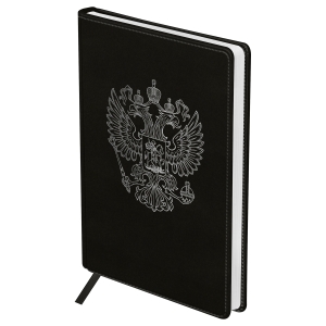 Ежедневник недатированный, А5, 136л., кожзам, OfficeSpace "Серия Eagle", черный