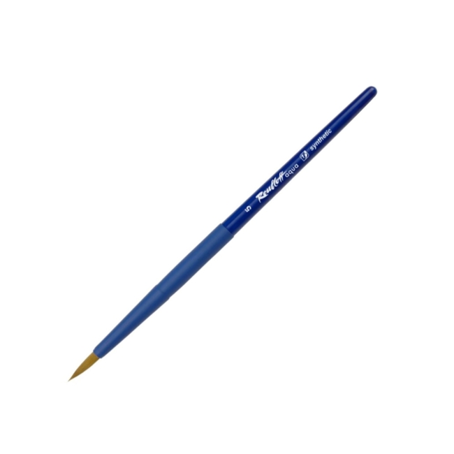 Кисть Roubloff Aqua Blue round синтетика коричн. круглая обойма soft-touch ручка короткая синяя №5