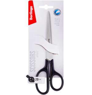 Ножницы Berlingo "Office" 20см, эргономичные ручки, европодвес
