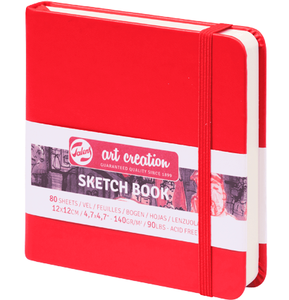 Скетчбук красный квадратный Art Creation Sketchbook Royal Talens с резинкой 20х20 см / 80 листов / 140 гм купить в художественном магазине ArtCraft.Space с доставкой по РФ и СНГ
