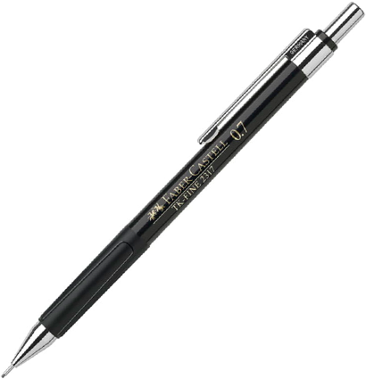 Карандаш механический Faber-Castell TK-Fine 2317 в черном корпусе с ластиком, грифель 0.7 мм HB купить в художественном магазине ArtCraft.Space с доставкой по РФ и СНГ