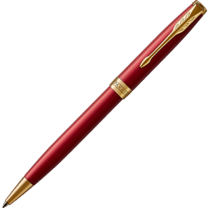 Ручка шариковая Parker "Sonnet Red GT" черная, 1,0мм, поворот., подар. уп.