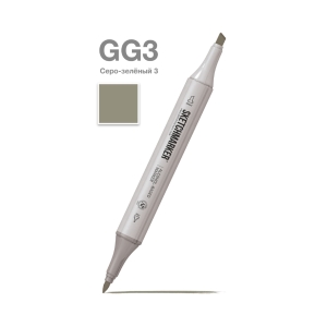 Маркер SKETCHMARKER двухсторонний на спирт.основе цв.GG3 Серо зеленый 3 Маркер SKETCHMARKER двухсторонний на спирт.основе цв.GG3 Серо зеленый 3