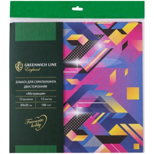 Набор бумаги для скрапбукинга Greenwich Line "Абстракция", 12л., 30*30см
