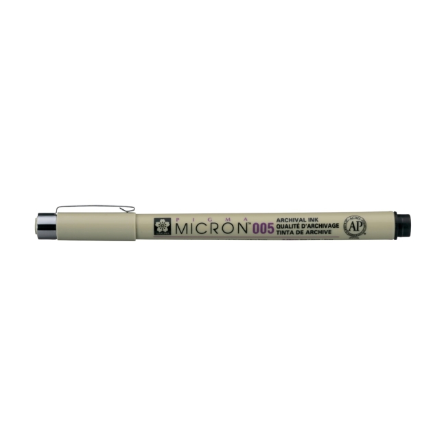 Ручка капиллярная Pigma Micron 0.2мм Черный