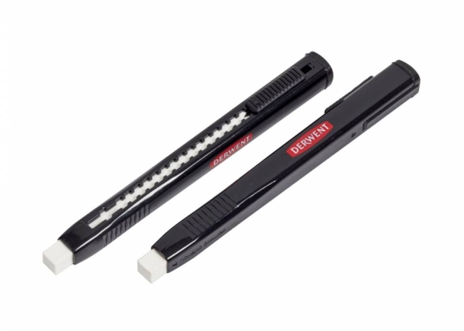 Ластик-ручка Derwent Retractable Eraser выдвижной набор 2 штуки в блистере купить в художественном магазине ArtCraft.Space с доставкой