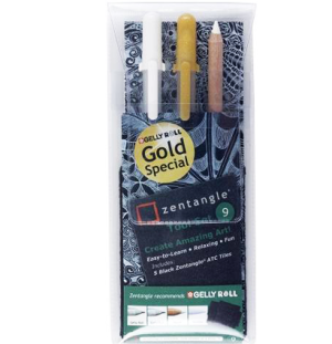 Набор Zentangle 9 предметов:ручка гелевая белая 2шт растушевка карандаш угольный бумага черная 5л, Набор Zentangle 9 предметов:ручка гелевая белая 2шт растушевка карандаш угольный бумага черная 5л,