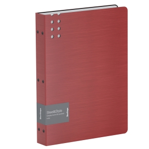 Папка с 80 вкладышами Berlingo "Steel&Style", 45мм, 1800мкм, пластик (полифом), красная