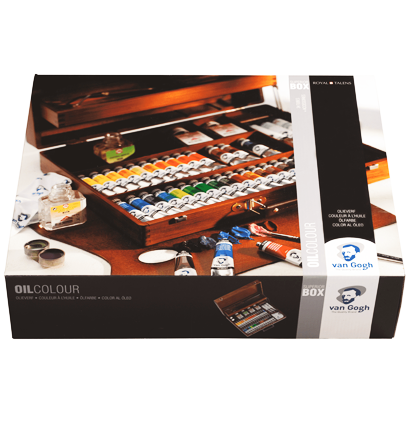 Масляные краски Van Gogh Oil Colour Superior Box премиум-набор 36 цветов, кисти, связующие и палитра в этюднике купить в художественном магазине ArtCraft.Space с доставкой по РФ и СНГ